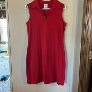 Old Navy sleeveless red dress size medium pit to hemline is 27”